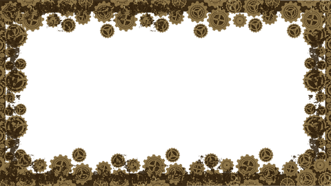 steampunk gears and cogs frame on transparent background - Download Free Stock Videos Pikwizard.com