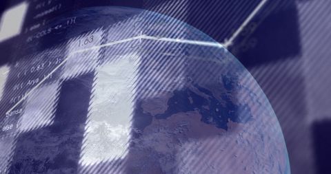 Global Data Visualization with Financial Statistics Overlay - Download Free Stock Images Pikwizard.com