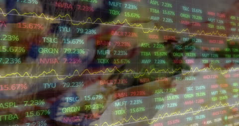 Dynamic Stock Market Exchange Display with Index Gains