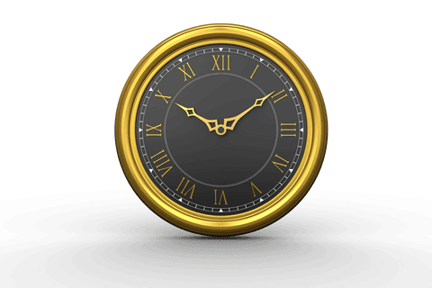 golden-framed clock with transparent background - Download Free Stock Videos Pikwizard.com