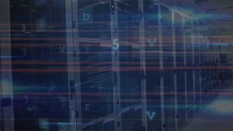 Data Processing Animation in Robust Server Room