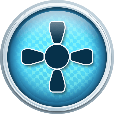 Blue Transparent Fan Icon on Graident Background - Download Free Stock Videos Pikwizard.com