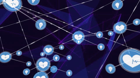 Global Digital Network Illustrated with Medical Icons
