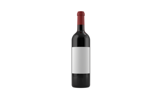 Wine bottle with blank label on transparent background for all occasions - Download Free Stock Videos Pikwizard.com