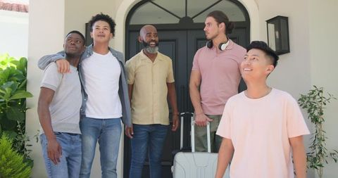 Friends Arrive at Wedding Venue With Luggage and Conversations