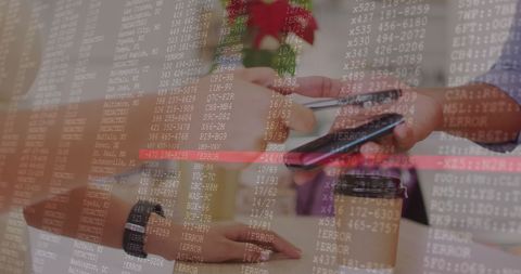 Digital Data Layers Over Smartphone Payment Scene - Download Free Stock Images Pikwizard.com