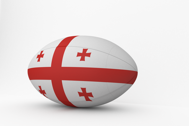 Rugby Ball with Georgia Flag on Transparent Background - Download Free Stock Videos Pikwizard.com