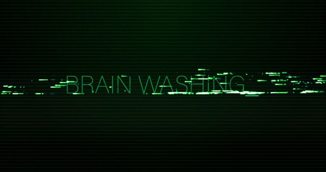 Brain Washing Concept with Digital Interference on Black Background - Download Free Stock Images Pikwizard.com