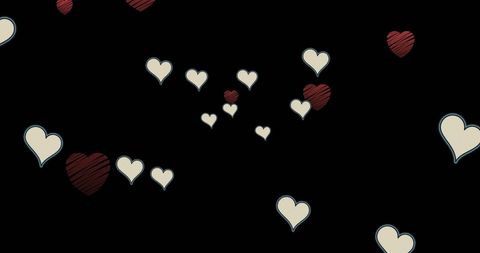 Floating Heart Pattern on Dark Background for Romantic Designs - Download Free Stock Images Pikwizard.com