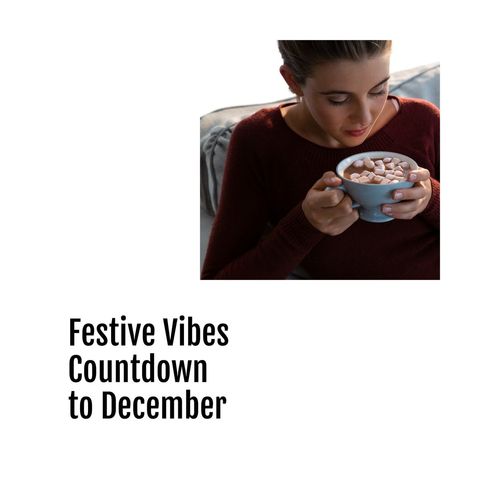 enjoying hot chocolate during festive december countdown - Download Free Stock Templates Pikwizard.com