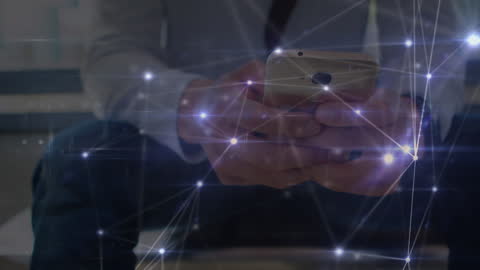 Digital Network Overlay with Smartphone Usage Concept