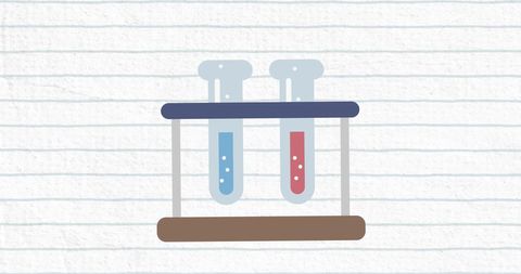 Stylized Test Tubes on Notebook Background - Download Free Stock Images Pikwizard.com