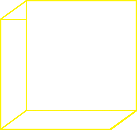 3d geometric box with yellow outlines on transparent background - Download Free Stock Videos Pikwizard.com