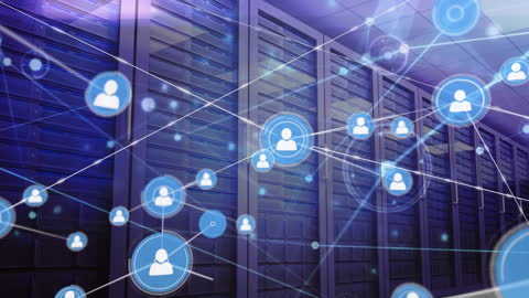 Network Connections in Secure Data Center Server Room