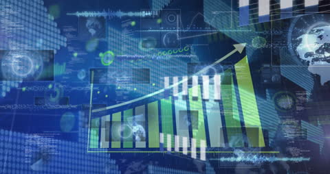 Futuristic Financial Growth with Data Visualization