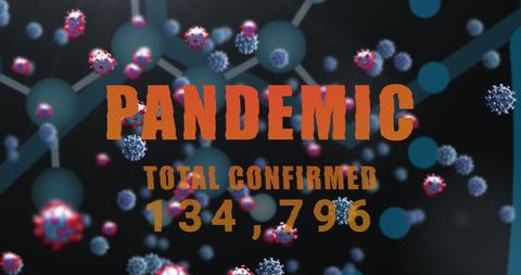 Digital Visualization of Pandemic Virus Data Concept