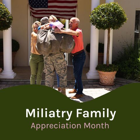 military family homecoming hug celebrating appreciation month - Download Free Stock Templates Pikwizard.com