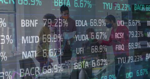 Masked Colleagues Analyzing Real-Time Stock Market Data