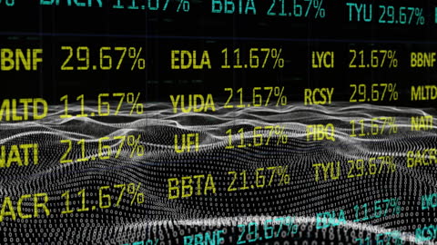 Dynamic Stock Market Visualization with Ocean Waves
