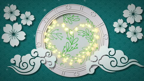 Romantic Heart Fairy Lamp Design with Asian Patterns