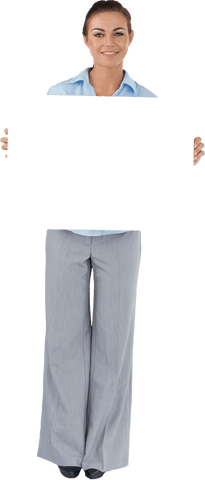 Smiling Businesswoman Holding Blank Card Transparent Background - Download Free Stock Videos Pikwizard.com