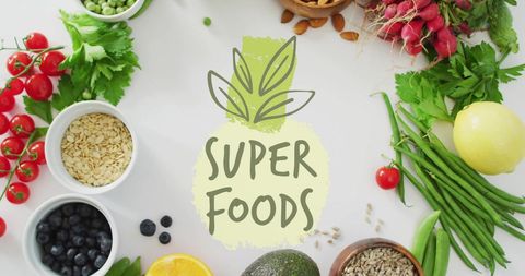 Healthy Superfoods Assortment Featuring Fresh Ingredients - Download Free Stock Images Pikwizard.com