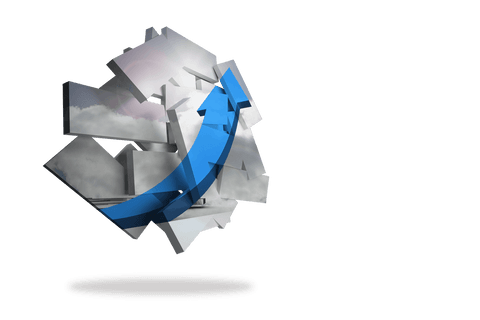 transparent abstract blue arrow navigating virtual screens - Download Free Stock Videos Pikwizard.com