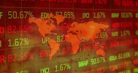Global Financial Data and Digital Network Overlay - Download Free Stock Images Pikwizard.com