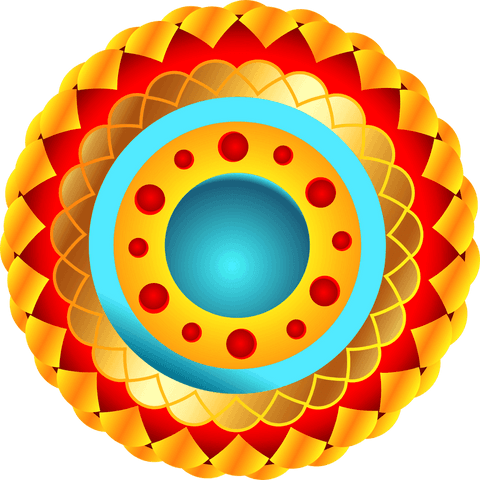 colorful transparent mandala with symmetric petals and lattice - Download Free Stock Videos Pikwizard.com