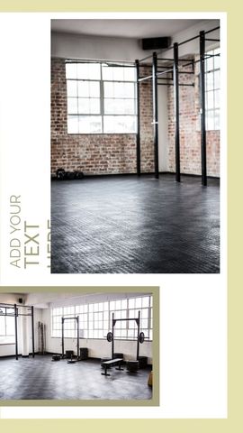 Minimalist Urban Gym Interior with Large Windows and Equipment - Download Free Stock Templates Pikwizard.com