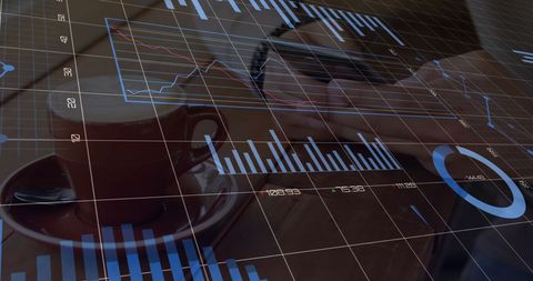 Analyzing Financial Data on Tablet with Coffee Spillover Effect - Download Free Stock Images Pikwizard.com