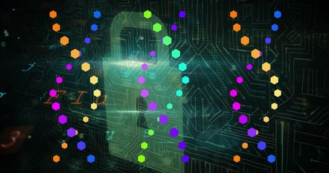 DNA and Secure Data Processing in Technological Network - Download Free Stock Images Pikwizard.com