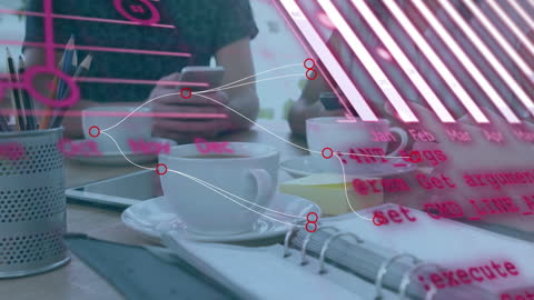 Abstract Concept of Data Integration and Connectivity in Business Meeting