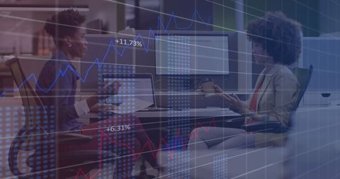 financial data processing in modern office with two professionals - Download Free Stock Images Pikwizard.com