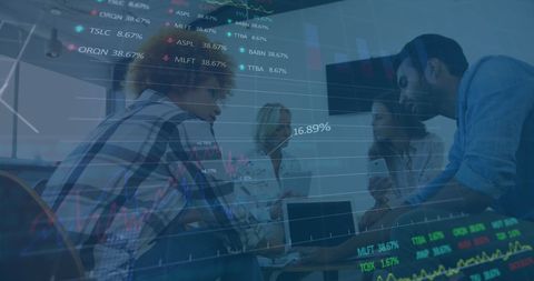 Diverse Group Analyzing Stock Market Trends in Modern Office - Download Free Stock Images Pikwizard.com