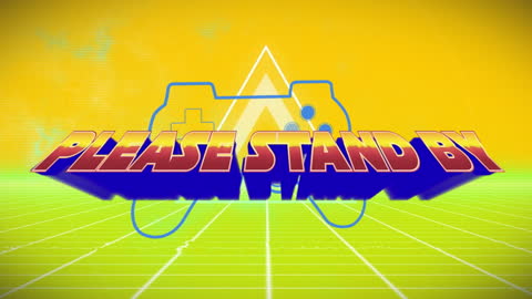 Retro Gaming Stand By Screen with Gamepad Icon and 80s Vibes