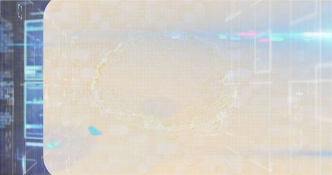 Futuristic Neon Interface on Hex Grid Background