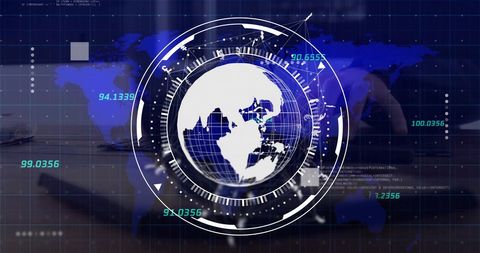 Futuristic Globe with Digital Data Overlay Hosting Concepts - Download Free Stock Images Pikwizard.com