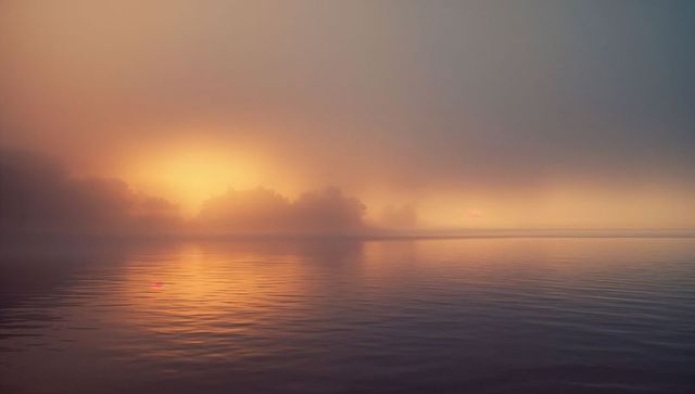 Shimmering Sunrise Reflection over Rippling Ocean Waters