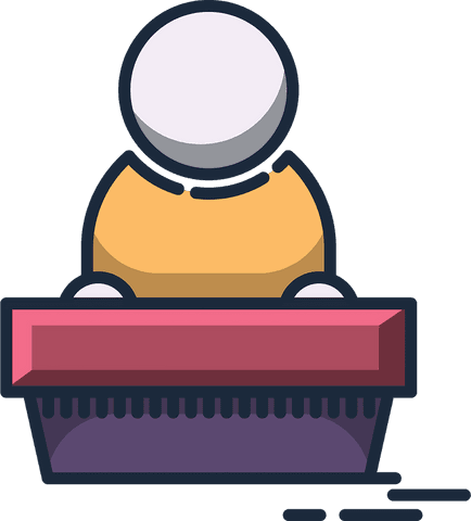 Simple Silhouette Boating on Transparent Background