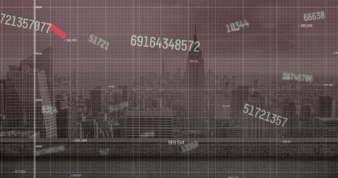 Data Flow Over Cityscape with Futuristic Analysis Concept - Download Free Stock Images Pikwizard.com