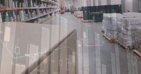 Warehouse Integrated with Real-Time Data Analytics - Download Free Stock Images Pikwizard.com