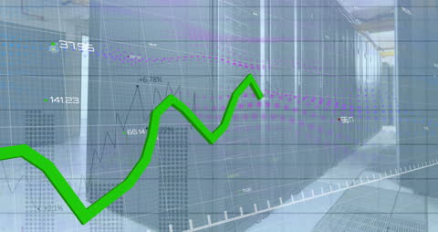 Financial Growth in Technology with Data Servers Background