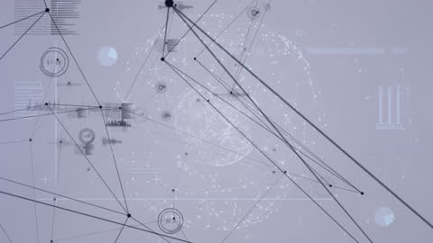 Global Network Connections on Abstract Background