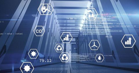 Innovative Data Processing in Advanced Server Room - Download Free Stock Images Pikwizard.com
