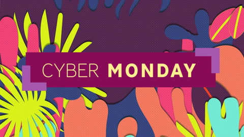 Colorful Cyber Monday Abstract Graphic Design