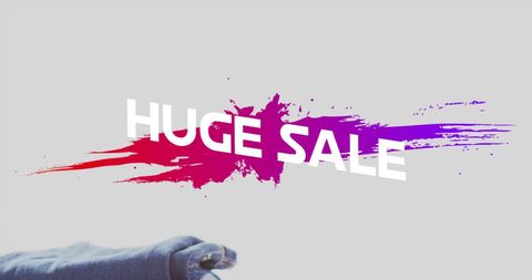 Huge sale banner with denim background for fashion promotion