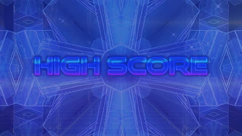 Futuristic High Score Animation with Geometric Patterns