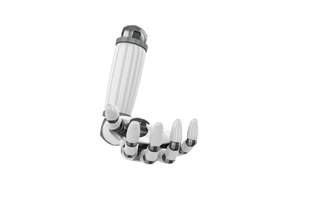 Transparent Robotic Hand Reaching Out on Isolated Background - Download Free Stock Videos Pikwizard.com