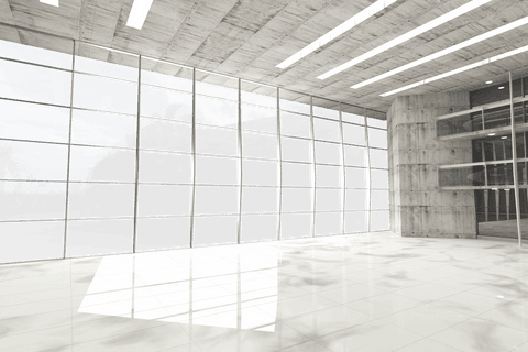 modern architectural interior design with large transparent windows - Download Free Stock Videos Pikwizard.com
